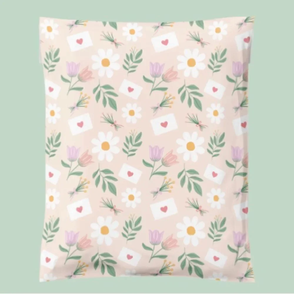 Poly Mailers MIx sizes 10x13 14.5x19 45 poly mailers 45 stickers